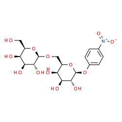 ChemSpider 2D Image | 4-Nitrophenyl 6-O-beta-D-galactopyranosyl-beta-D-galactopyranoside | C18H25NO13