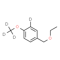 ChemSpider 2D Image | 4-(Ethoxymethyl)-1-[(~2~H_3_)methyloxy](2-~2~H)benzene | C10H10D4O2