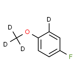ChemSpider 2D Image | 4-Fluoro-1-[(~2~H_3_)methyloxy](2-~2~H)benzene | C7H3D4FO