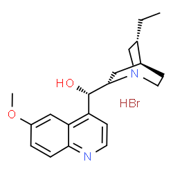 ChemSpider 2D Image | (3alpha,8alpha,9S)-6'-Methoxy-10,11-dihydrocinchonan-9-ol hydrobromide (1:1) | C20H27BrN2O2