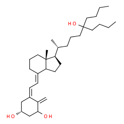 ChemSpider 2D Image | (1R,5Z)-5-[(2E)-2-{(1R,7aR)-1-[(2R)-6-Butyl-6-hydroxy-2-decanyl]-7a-methyloctahydro-4H-inden-4-ylidene}ethylidene]-4-methylene-1,3-cyclohexanediol (non-preferred name) | C33H56O3