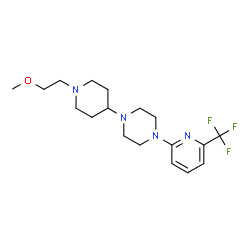 ChemSpider 2D Image | 1-[1-(2-Methoxyethyl)-4-piperidinyl]-4-[6-(trifluoromethyl)-2-pyridinyl]piperazine | C18H27F3N4O