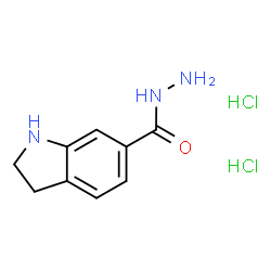 ChemSpider 2D Image | 6-Indolinecarbohydrazide dihydrochloride | C9H13Cl2N3O