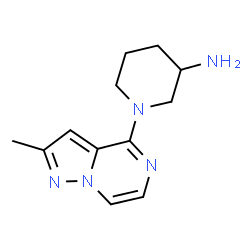 ChemSpider 2D Image | 1-(2-Methylpyrazolo[1,5-a]pyrazin-4-yl)-3-piperidinamine | C12H17N5