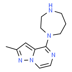 ChemSpider 2D Image | 4-(1,4-Diazepan-1-yl)-2-methylpyrazolo[1,5-a]pyrazine | C12H17N5
