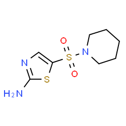 ChemSpider 2D Image | 5-(1-Piperidinylsulfonyl)-1,3-thiazol-2-amine | C8H13N3O2S2