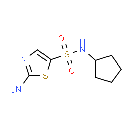 ChemSpider 2D Image | 2-Amino-N-cyclopentyl-1,3-thiazole-5-sulfonamide | C8H13N3O2S2