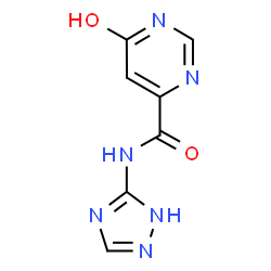 ChemSpider 2D Image | 6-Hydroxy-N-(1H-1,2,4-triazol-5-yl)-4-pyrimidinecarboxamide | C7H6N6O2