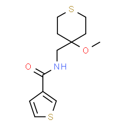 ChemSpider 2D Image | N-[(4-Methoxytetrahydro-2H-thiopyran-4-yl)methyl]-3-thiophenecarboxamide | C12H17NO2S2