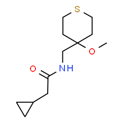ChemSpider 2D Image | 2-Cyclopropyl-N-[(4-methoxytetrahydro-2H-thiopyran-4-yl)methyl]acetamide | C12H21NO2S