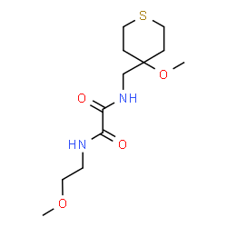ChemSpider 2D Image | N-(2-Methoxyethyl)-N'-[(4-methoxytetrahydro-2H-thiopyran-4-yl)methyl]ethanediamide | C12H22N2O4S