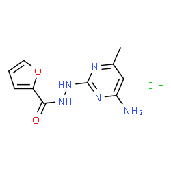 ChemSpider 2D Image | N'-(4-Amino-6-methyl-2-pyrimidinyl)-2-furohydrazide hydrochloride (1:1) | C10H12ClN5O2