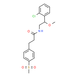 ChemSpider 2D Image | N-[2-(2-Chlorophenyl)-2-methoxyethyl]-3-[4-(methylsulfonyl)phenyl]propanamide | C19H22ClNO4S