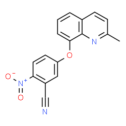 ChemSpider 2D Image | 5-[(2-Methyl-8-quinolinyl)oxy]-2-nitrobenzonitrile | C17H11N3O3