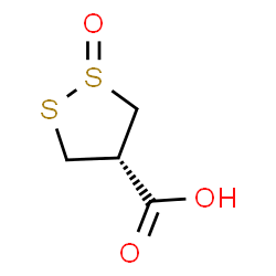 ChemSpider 2D Image | (4R)-1,2-Dithiolane-4-carboxylic acid 1-oxide | C4H6O3S2