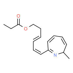 ChemSpider 2D Image | (3E,5Z)-6-(2-Methyl-2H-azepin-7-yl)-3,5-hexadien-1-yl propionate | C16H21NO2