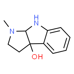 ChemSpider 2D Image | 1-Methyl-2,3,8,8a-tetrahydropyrrolo[2,3-b]indol-3a(1H)-ol | C11H14N2O