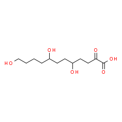 ChemSpider 2D Image | 5,8,12-Trihydroxy-2-oxododecanoic acid | C12H22O6