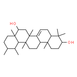 ChemSpider 2D Image | 4,4,6b,8a,11,12,12b,14b-Octamethyl-1,2,3,4,4a,5,6b,7,8,8a,9,10,11,12,12a,12b,13,14,14a,14b-icosahydro-3,8-picenediol | C30H50O2