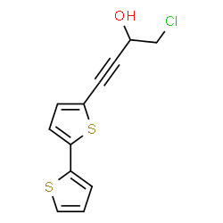 ChemSpider 2D Image | 4-(2,2'-Bithiophen-5-yl)-1-chloro-3-butyn-2-ol | C12H9ClOS2