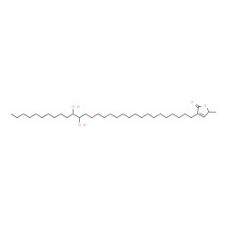 ChemSpider 2D Image | 3-(19,20-Dihydroxytriacontyl)-5-methyl-2(5H)-furanone | C35H66O4