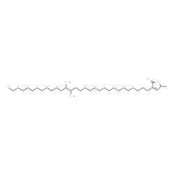 ChemSpider 2D Image | 3-(17,18-Dihydroxytriacontyl)-5-methyl-2(5H)-furanone | C35H66O4
