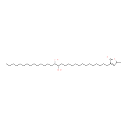 ChemSpider 2D Image | 3-(15,16-Dihydroxytriacontyl)-5-methyl-2(5H)-furanone | C35H66O4