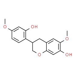 ChemSpider 2D Image | 3-(2-Hydroxy-4-methoxyphenyl)-6-methoxy-7-chromanol | C17H18O5