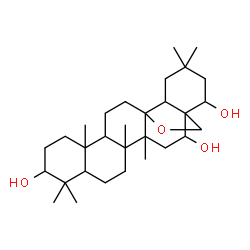 ChemSpider 2D Image | 13,28-Epoxyoleanane-3,16,22-triol | C30H50O4