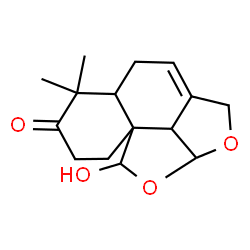 ChemSpider 2D Image | 9-Hydroxy-5,5-dimethyl-2,4,4a,5,7,8,10a,10b-octahydro-6H-benzo[e]furo[2,3,4-cd][2]benzofuran-6-one | C15H20O4