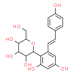 ChemSpider 2D Image | 1,5-Anhydro-1-{2,4-dihydroxy-6-[(E)-2-(4-hydroxyphenyl)vinyl]phenyl}hexitol | C20H22O8