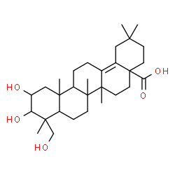 ChemSpider 2D Image | 2,3,23-Trihydroxyolean-13(18)-en-28-oic acid | C30H48O5