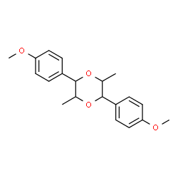 ChemSpider 2D Image | 2,5-Bis(4-methoxyphenyl)-3,6-dimethyl-1,4-dioxane | C20H24O4