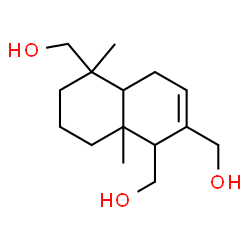 ChemSpider 2D Image | (5,8a-Dimethyl-1,4,4a,5,6,7,8,8a-octahydronaphthalene-1,2,5-triyl)trimethanol | C15H26O3