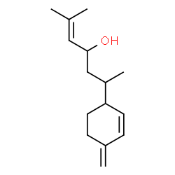 ChemSpider 2D Image | 2-Methyl-6-(4-methylene-2-cyclohexen-1-yl)-2-hepten-4-ol | C15H24O