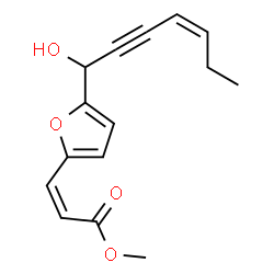 ChemSpider 2D Image | Methyl (2Z)-3-{5-[(4Z)-1-hydroxy-4-hepten-2-yn-1-yl]-2-furyl}acrylate | C15H16O4