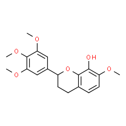 ChemSpider 2D Image | 7-Methoxy-2-(3,4,5-trimethoxyphenyl)-8-chromanol | C19H22O6