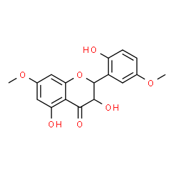 ChemSpider 2D Image | 3,5-Dihydroxy-2-(2-hydroxy-5-methoxyphenyl)-7-methoxy-2,3-dihydro-4H-chromen-4-one | C17H16O7