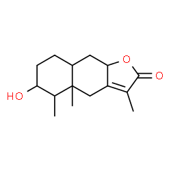 ChemSpider 2D Image | 6-Hydroxy-3,4a,5-trimethyl-4a,5,6,7,8,8a,9,9a-octahydronaphtho[2,3-b]furan-2(4H)-one | C15H22O3