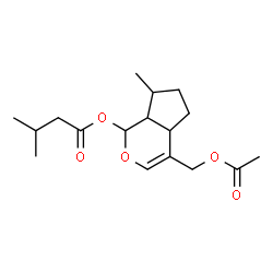 ChemSpider 2D Image | 4-(Acetoxymethyl)-7-methyl-1,4a,5,6,7,7a-hexahydrocyclopenta[c]pyran-1-yl 3-methylbutanoate | C17H26O5