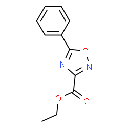 ChemSpider 2D Image | Ethyl 5-phenyl-1,2,4-oxadiazole-3-carboxylate | C11H10N2O3