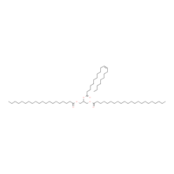 ChemSpider 2D Image | 3-(Icosanoyloxy)-2-[(11Z)-11-icosenoyloxy]propyl docosanoate | C65H124O6