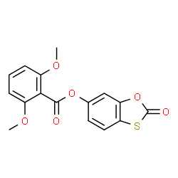 ChemSpider 2D Image | 2-Oxo-1,3-benzoxathiol-6-yl 2,6-dimethoxybenzoate | C16H12O6S