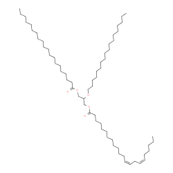 ChemSpider 2D Image | 3-(Icosanoyloxy)-2-(octadecyloxy)propyl (13Z,16Z)-13,16-docosadienoate | C63H120O5
