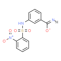 ChemSpider 2D Image | 3-{[(2-Nitrophenyl)sulfonyl]amino}benzenecarboximidate | C13H10N3O5S