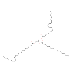 ChemSpider 2D Image | 3-[(6Z,9Z,12Z)-6,9,12-Octadecatrienoyloxy]-2-(palmitoyloxy)propyl (11Z)-11-icosenoate | C57H102O6