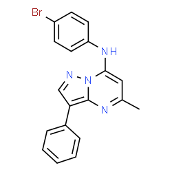 ChemSpider 2D Image | N-(4-Bromophenyl)-5-methyl-3-phenylpyrazolo[1,5-a]pyrimidin-7-amine | C19H15BrN4