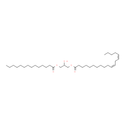 ChemSpider 2D Image | 2-Hydroxy-3-(tetradecanoyloxy)propyl (11Z,14Z)-11,14-nonadecadienoate | C36H66O5