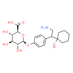 ChemSpider 2D Image | 4-[2-Amino-1-(1-hydroxycyclohexyl)ethyl]phenyl beta-D-glucopyranosiduronic acid | C20H29NO8