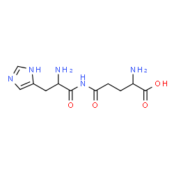 ChemSpider 2D Image | N-[2-Amino-3-(1H-imidazol-5-yl)propanoyl]glutamine | C11H17N5O4
